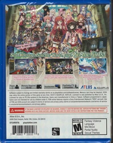 Dungeon Travelers 2: The Royal Library & the Monster Seal - PlayStation Vita