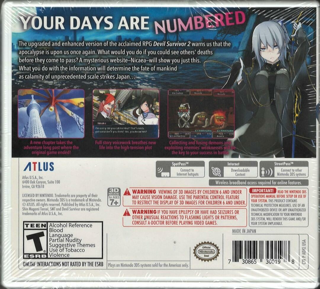 Shin Megami Tensei: Devil Survivor 2 Record Breaker - Nintendo 3DS