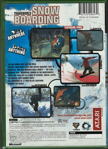 Transworld Snowboarding - Xbox
