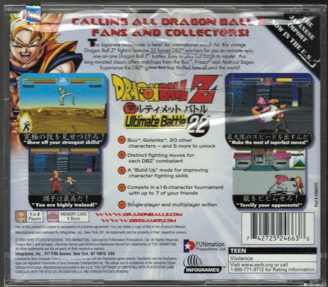 Dragon Ball Z: Ultimate Battle 22 US Ver - PlayStation