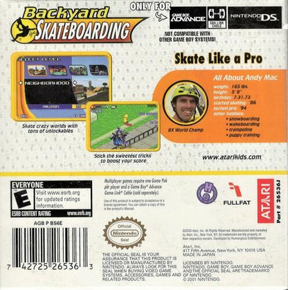 Backyard Skateboarding - Game Boy Advance