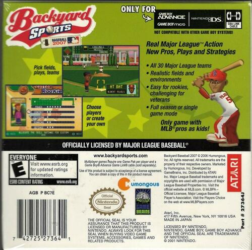 Backyard Baseball 2007 - Game Boy Advance