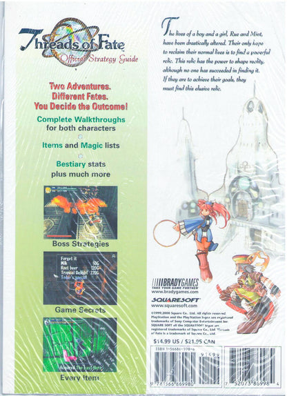 Threads of Fate Official Strategy Guide (Bradygames Strategy Guides) Paperback