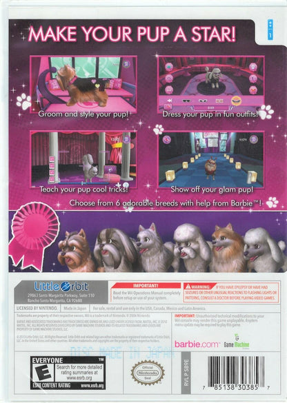 Barbie Groom and Glam Pups - Nintendo Wii