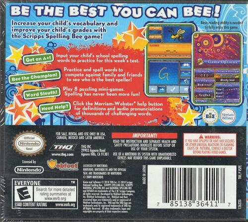 Scripps Spelling Bee - Nintendo DS