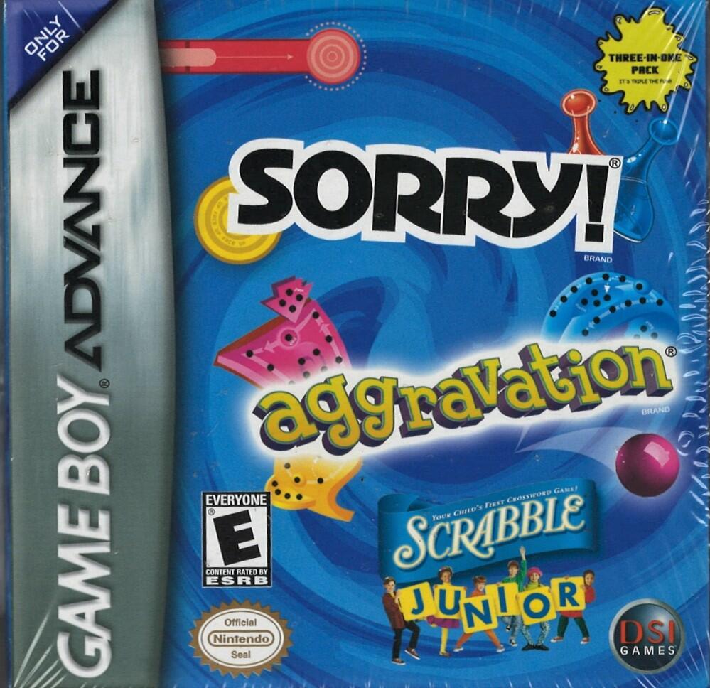 Sorry / Aggravation / Scrabble Junior - GameBoy Advance