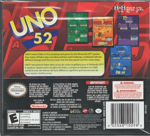 UNO 52 - Nintendo DS