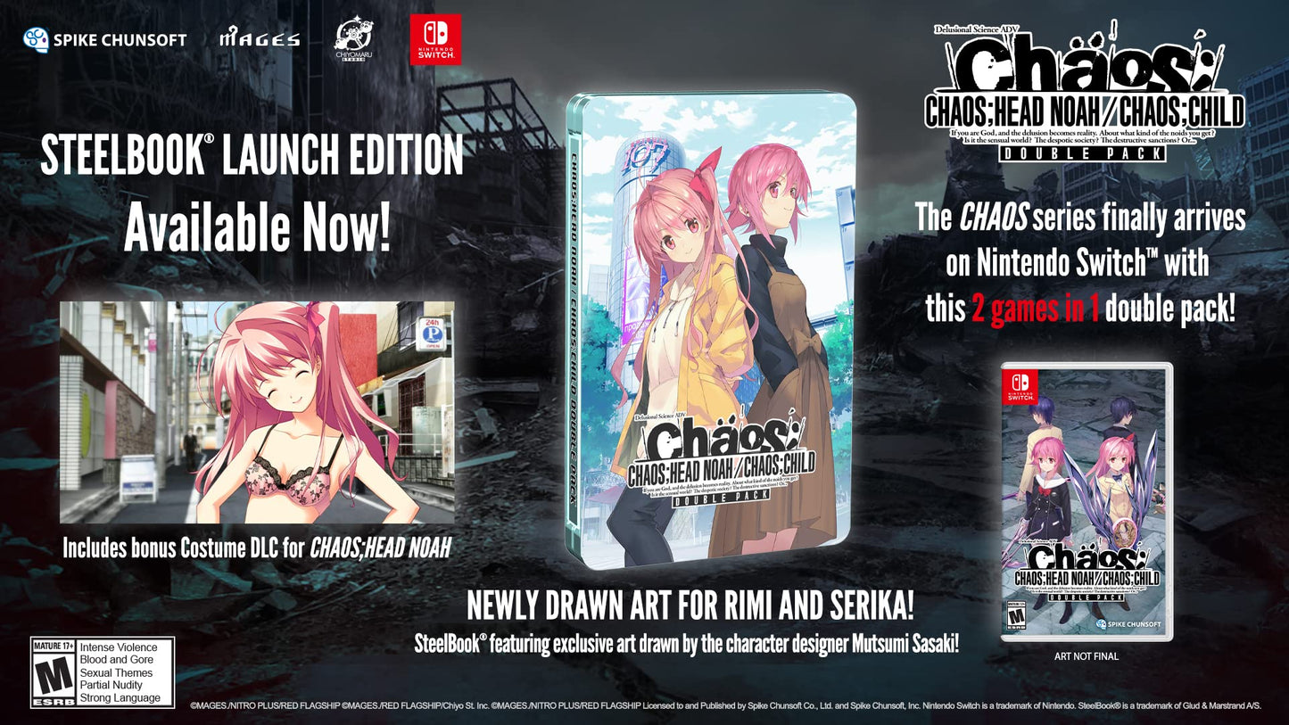 Chaos:Head Noah/Chaos:Child Double Pack Steelbook - Nintendo Switch