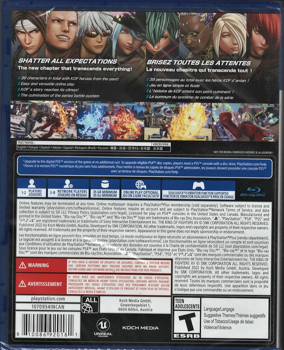 The King of Fighters XV - PlayStation 4