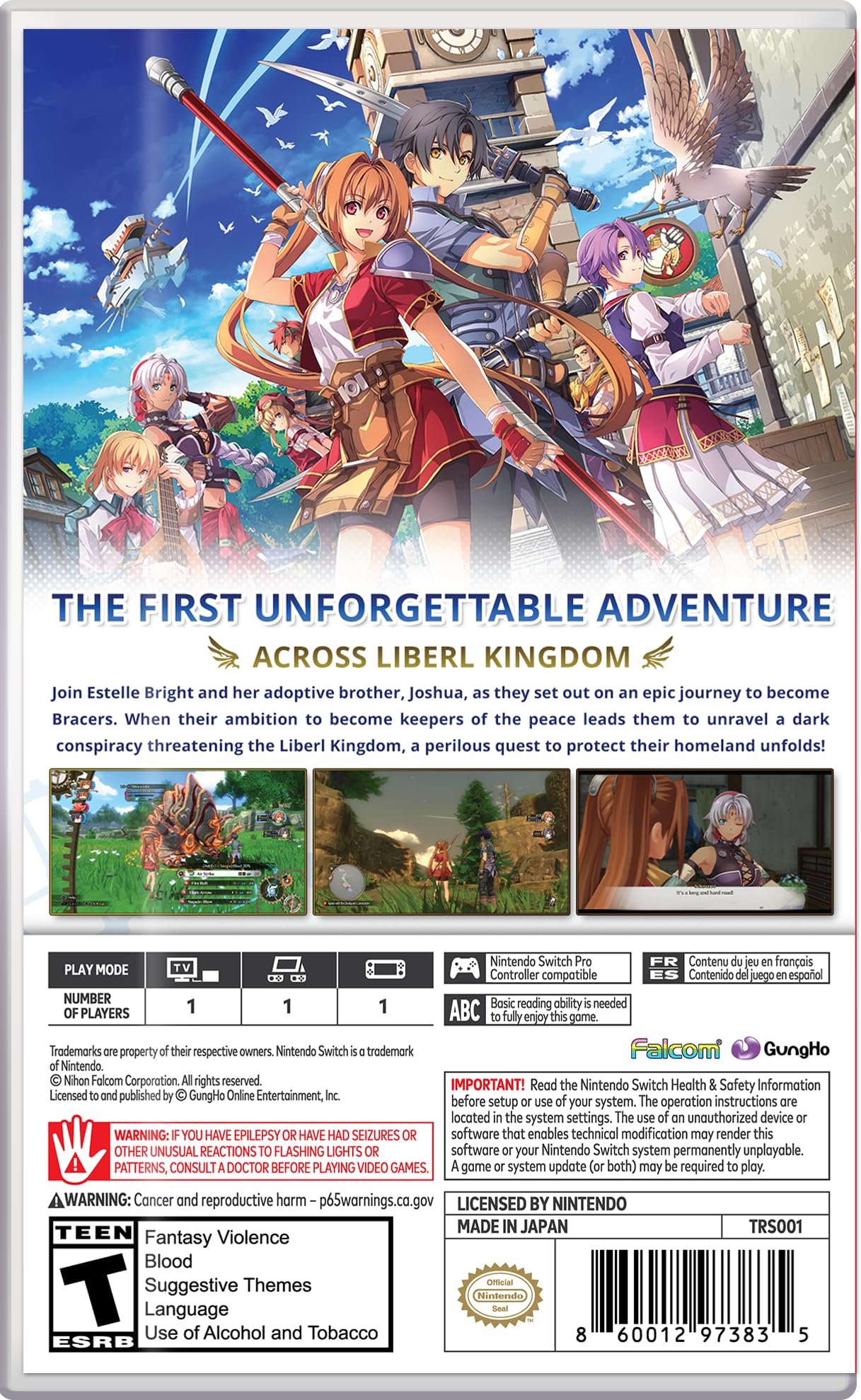 Trails in the Sky 1st Chapter - Nintendo Switch