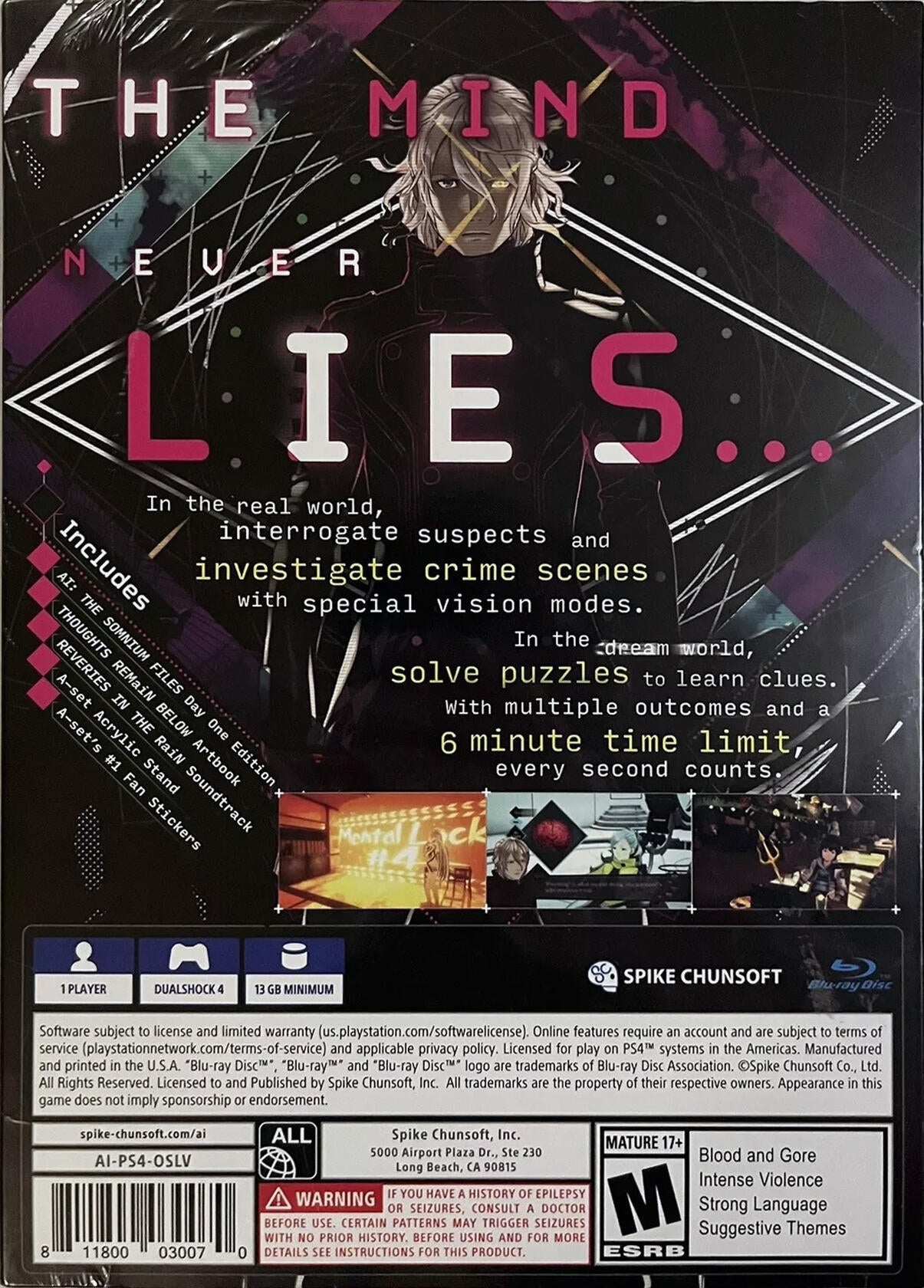 Al: Somnium Files Special Agent Limited Edition - PlayStation 4