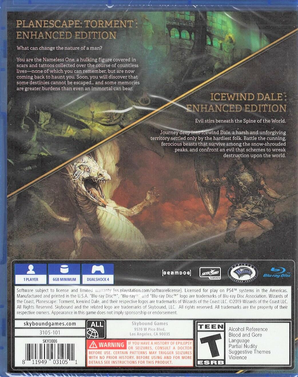 Planescape Torment & Icewind Dale: Enhanced Editions - PlayStation 4