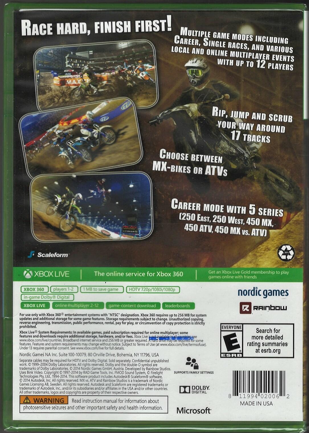Mx vs. ATV: Supercross - Xbox 360
