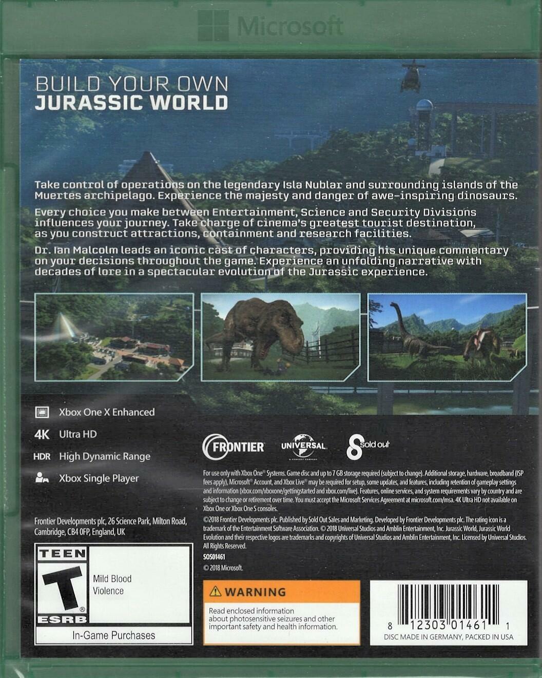 Jurassic World Evolution - Xbox One