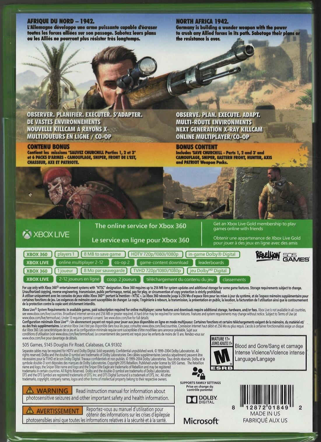 Sniper Elite III: Ultimate Edition - Xbox 360