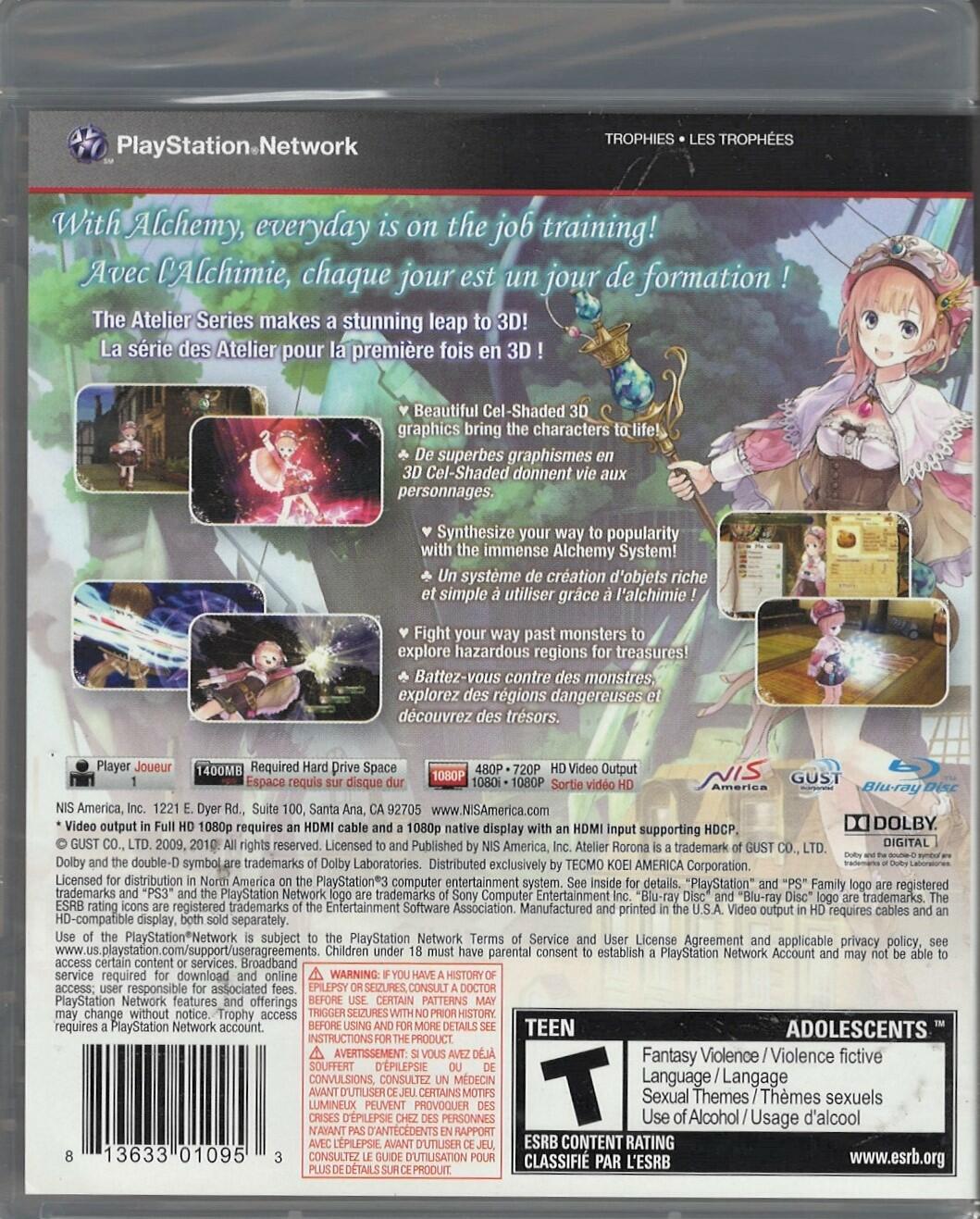 Atelier Rorona: The Alchemists of Arland - PlayStation 3