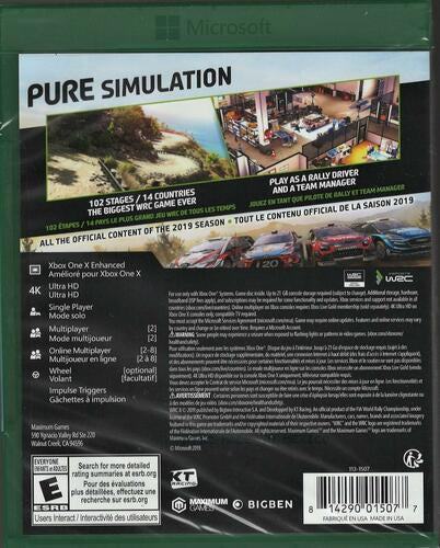 WRC 8: FIA World Rally Championship - Xbox One