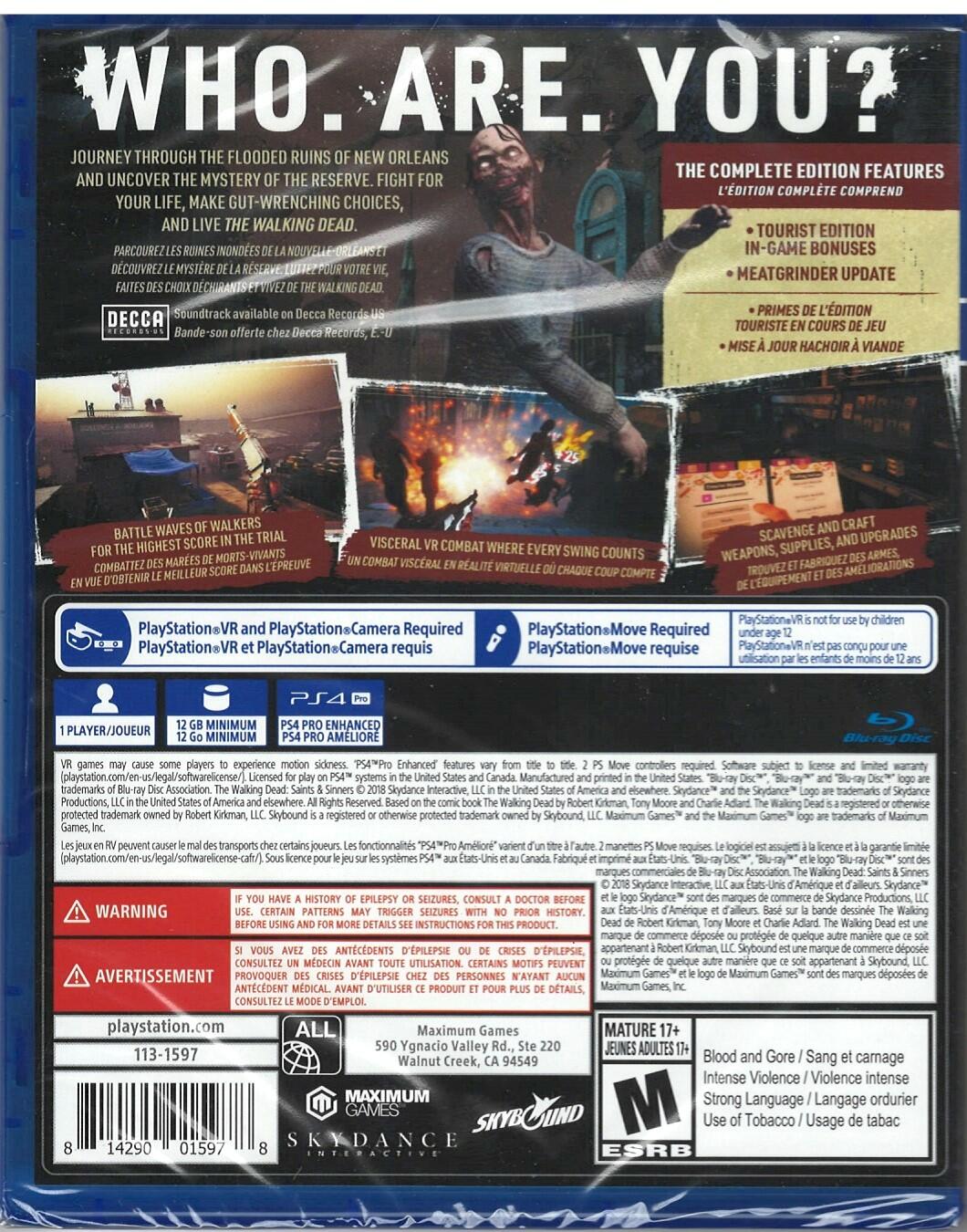 The Walking Dead: Saints & Sinners - The Complete Edition - PlayStation 4