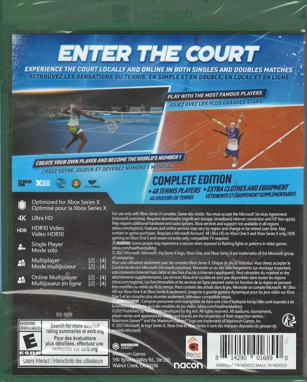 Tennis World Tour 2 - Xbox Series X