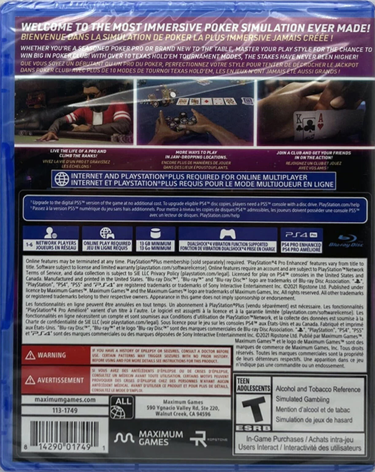 Poker Club - PlayStation 4