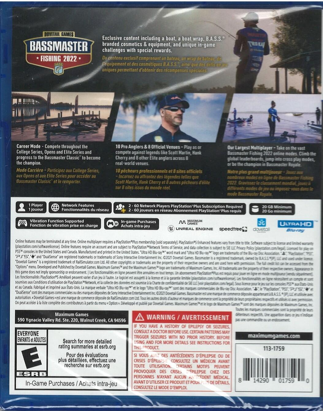 Bassmaster Fishing 2022: Deluxe Edition (PS5) - PlayStation 5
