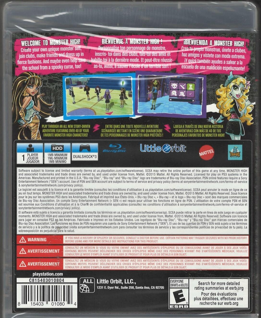 Monster High New Ghoul in School - PlayStation 3