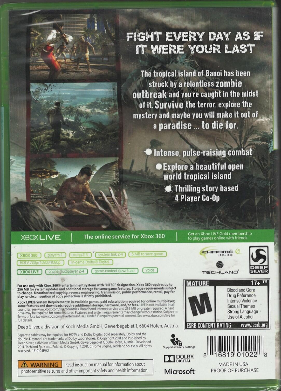 Dead Island Game of the Year (Platinum Hits) - Xbox 360