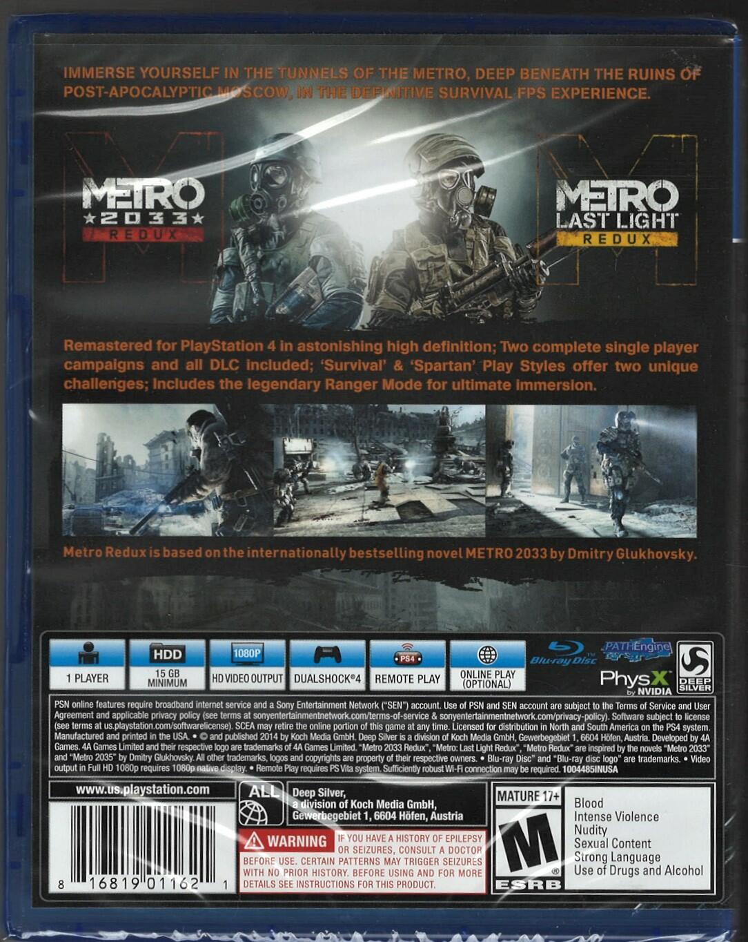 Metro Redux - PlayStation 4