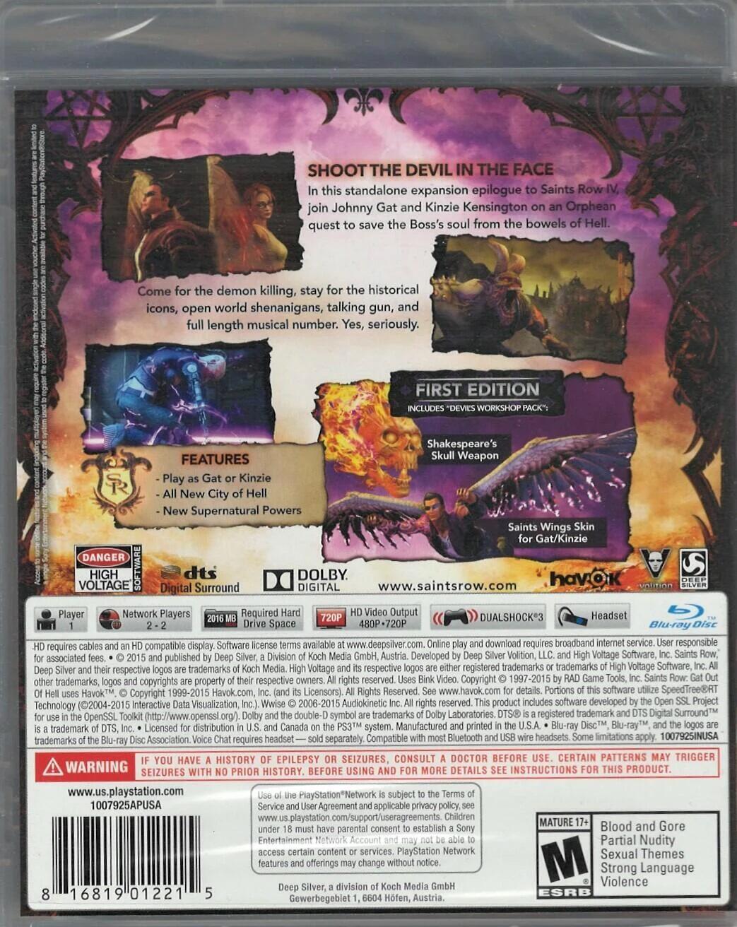 Saints Row: Gat out of Hell - PlayStation 3