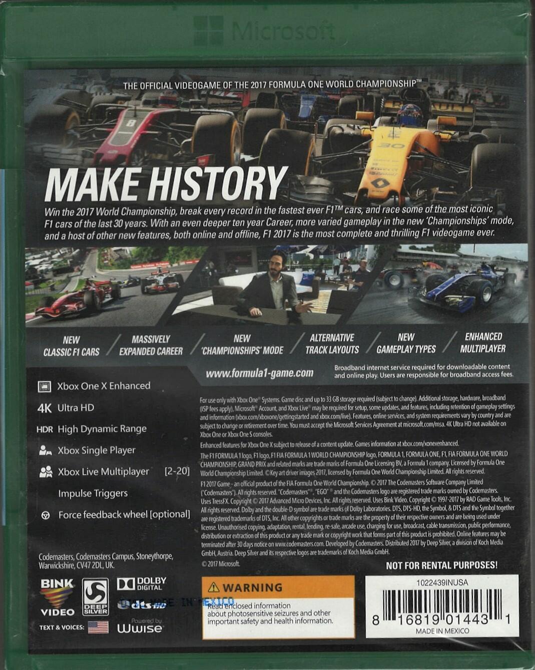 F1 2017 - Xbox One