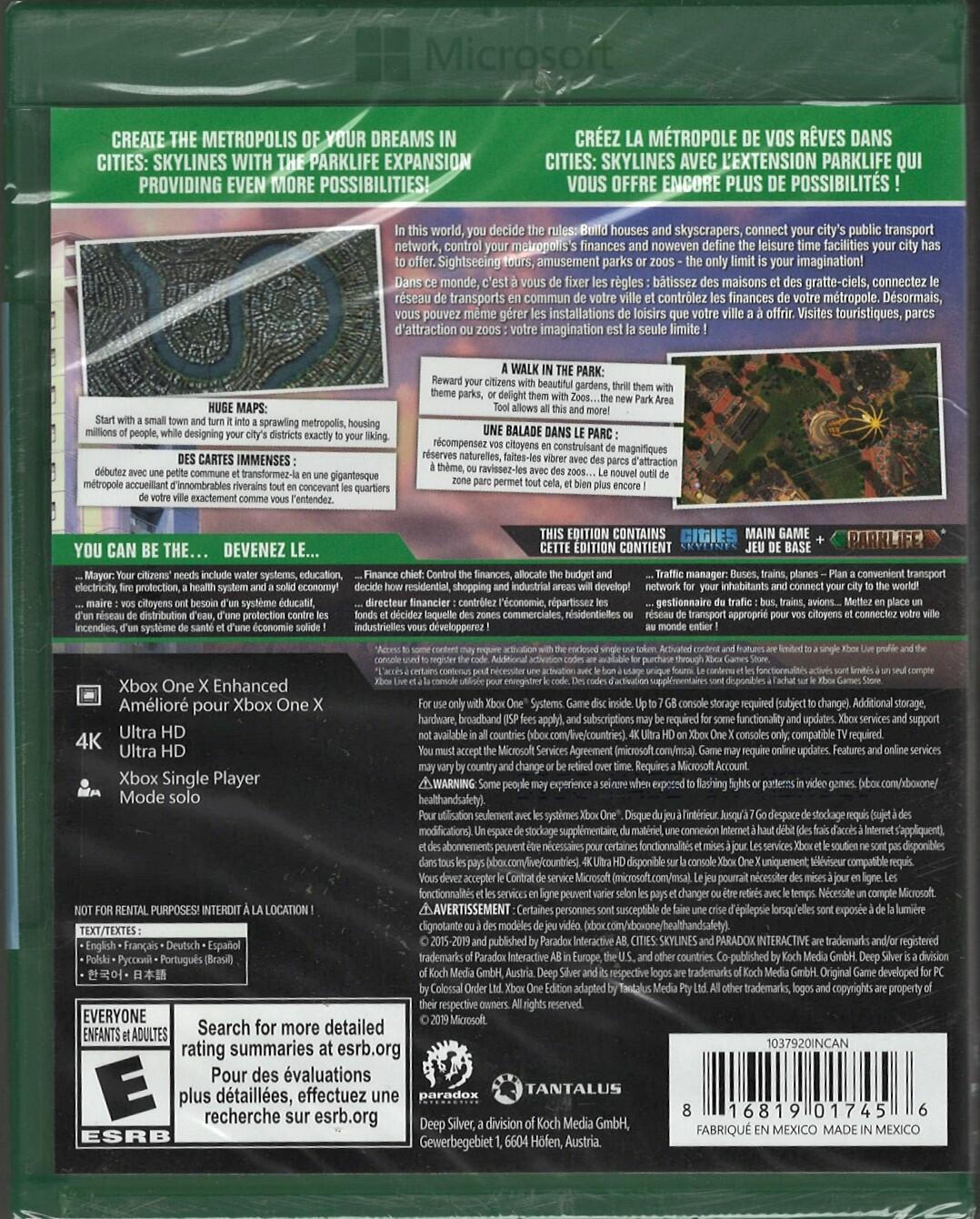 Cities Skylines Parklife Edition - Xbox One