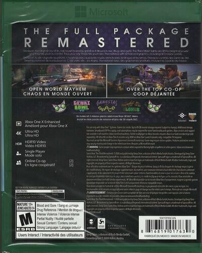 Saints Row The Third Remastered - Xbox One