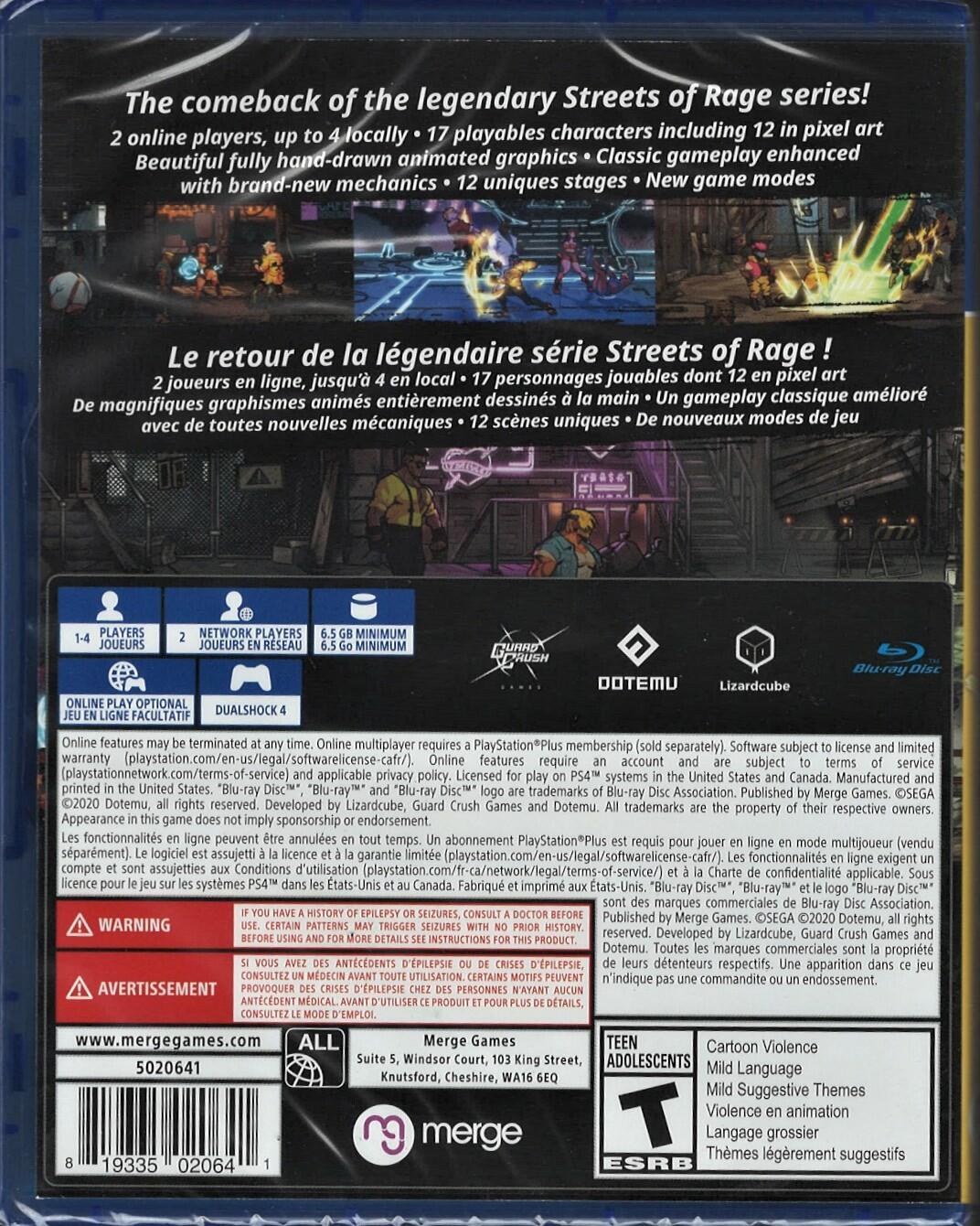Streets of Rage 4 - PlayStation 4