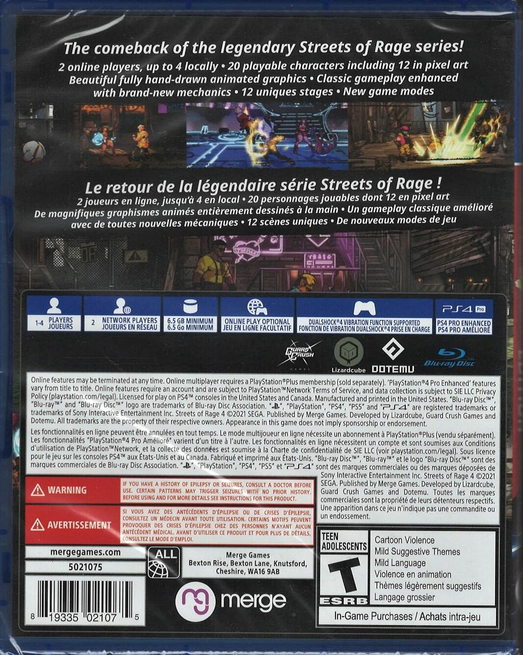 Streets of Rage 4 - Anniversary Edition - PlayStation 4