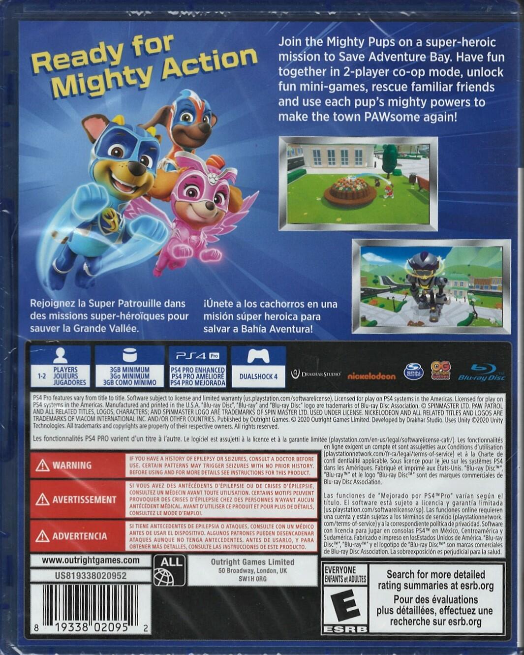 Paw Patrol Mighty Pups Save Adventure Bay - PlayStation 4