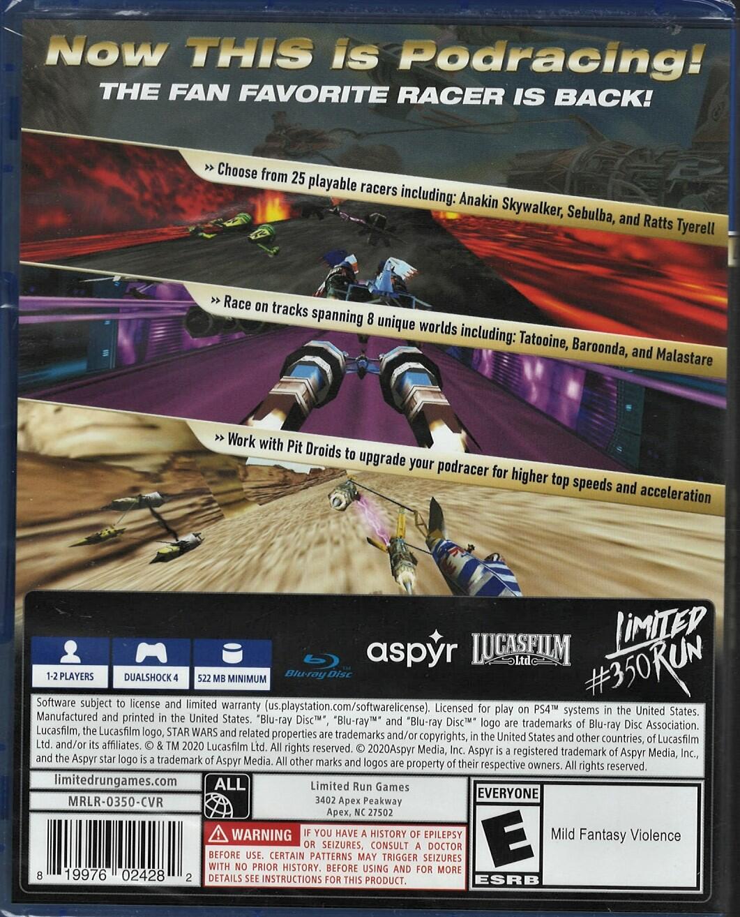 Star Wars Episode I: Racer - PlayStation 4