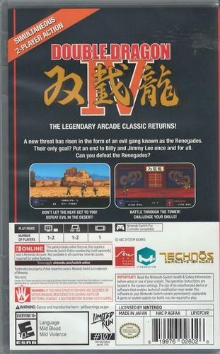 Double Dragon IV Standard Edition - Nintendo Switch