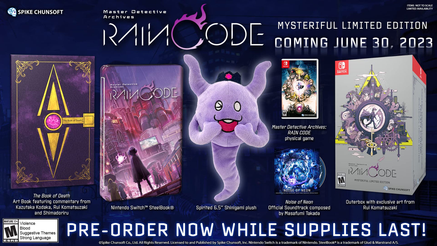 Master Detective Archives: RAIN CODE MYSTERIFUL LIMITED EDITION - Nintendo Switch