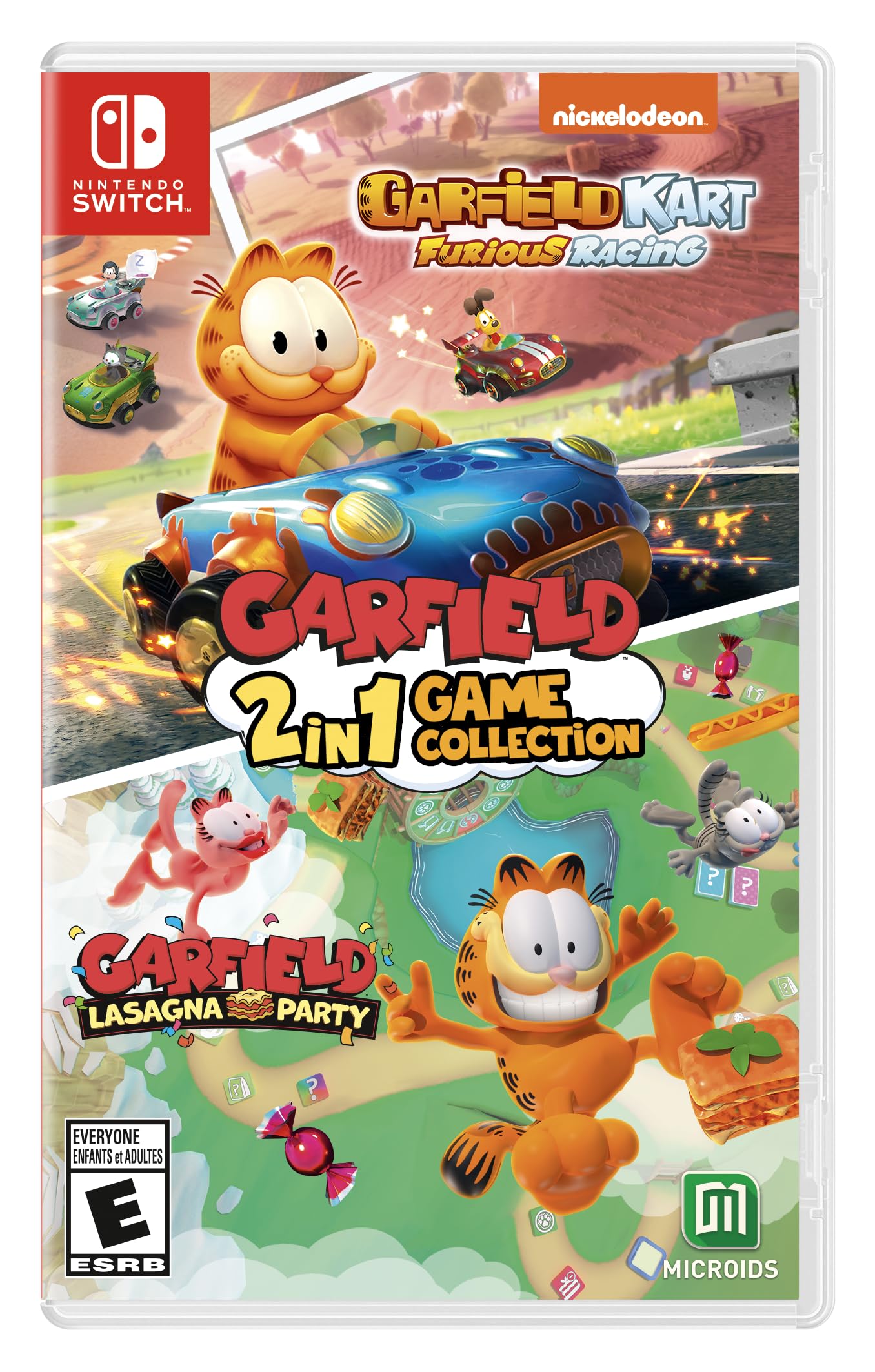 Garfield 2-in-1 Game Collection: Garfield Kart and Lasagna Party - Nintendo Switch