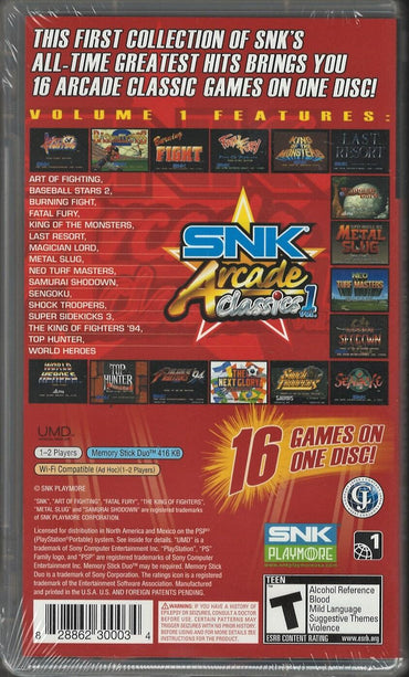 SNK Arcade Classics vol. 1 - PlayStation Portable