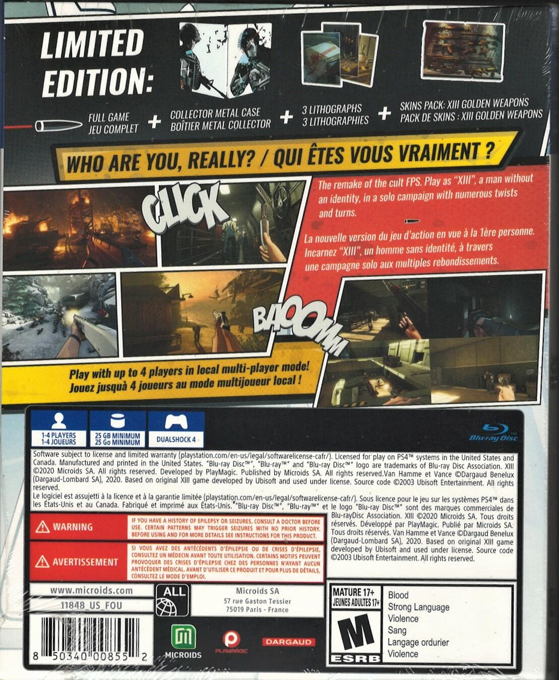 XIII: Limited Edition - PlayStation 4