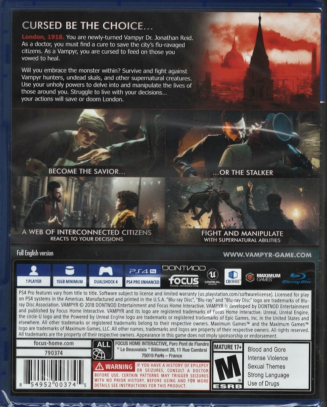 Vampyr - PlayStation 4