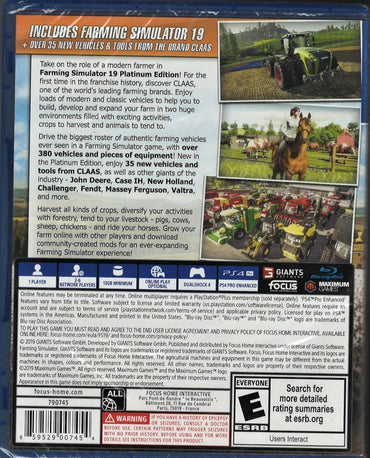 Farming Simulator 19 Platinum Edition - PlayStation 4