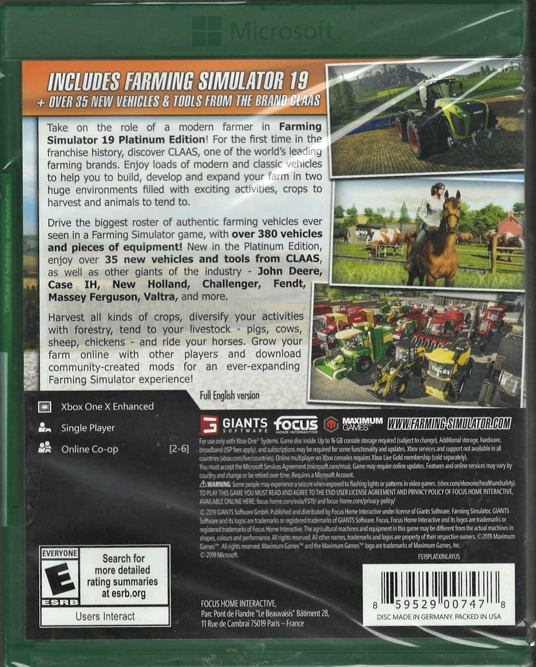 Farming Simulator 19 Platinum Edition - Xbox One