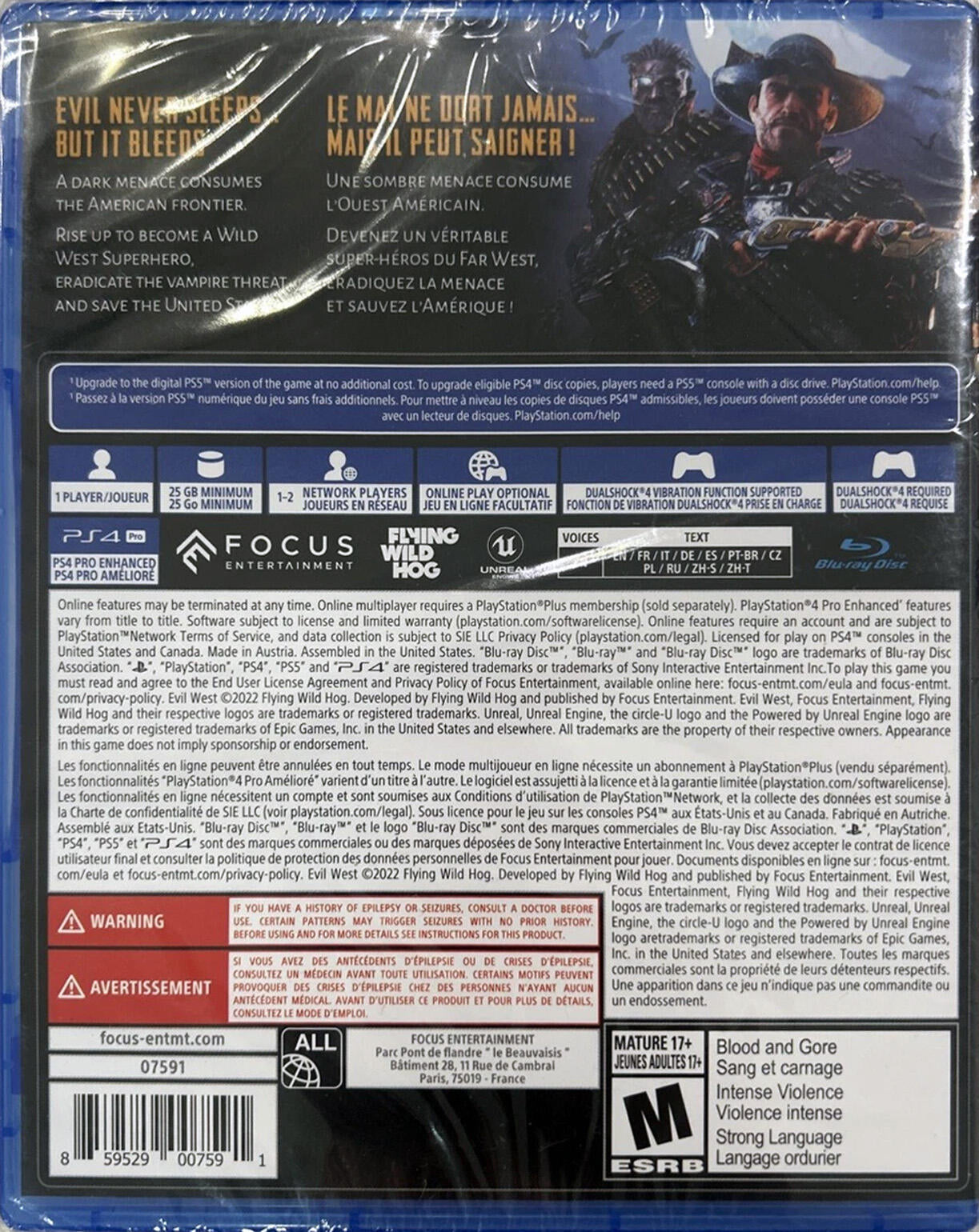 Evil West - PlayStation 4 [video game]