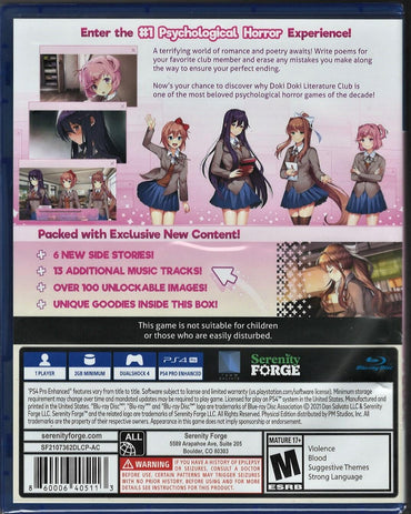 Doki Doki Literature Club Plus! Premium Physical Edition - PlayStation 4