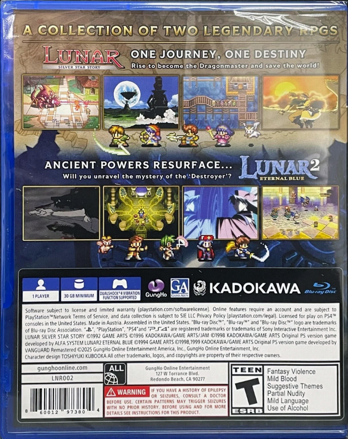 LUNAR Remastered Collection - PlayStation 4