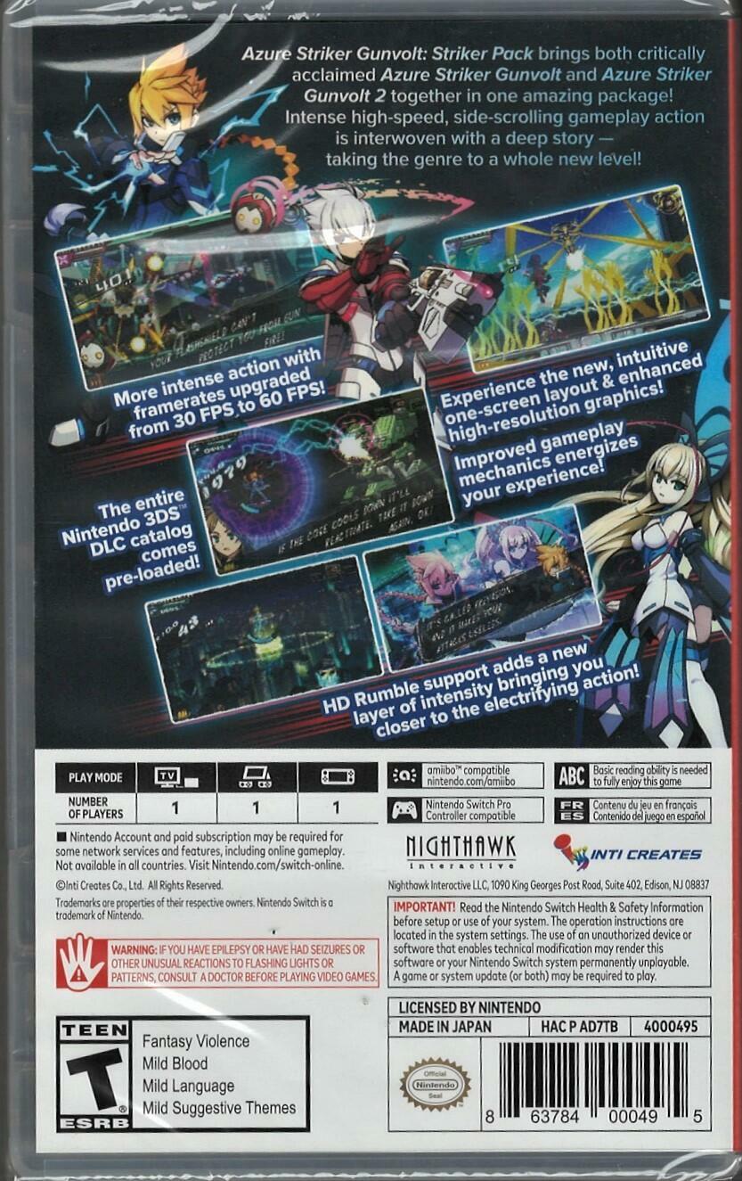 Azure Striker Gunvolt: Striker Pack - Nintendo Switch