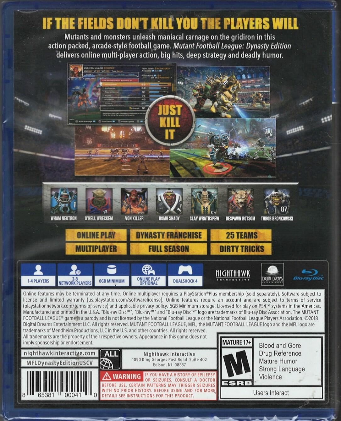 Mutant Football League: Dynasty Edition - PlayStation 4