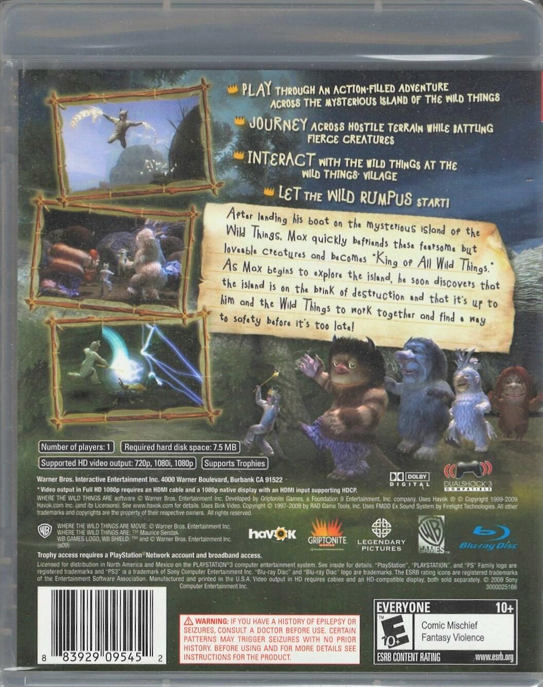 Where the Wild Things Are: The Videogame - PlayStation 3